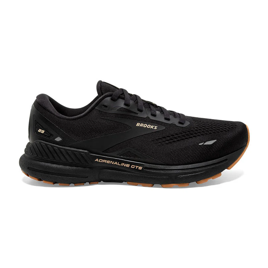 Women's Brooks Adrenaline GTS 23, Black/Cream/Biscuit, 5 D Wide