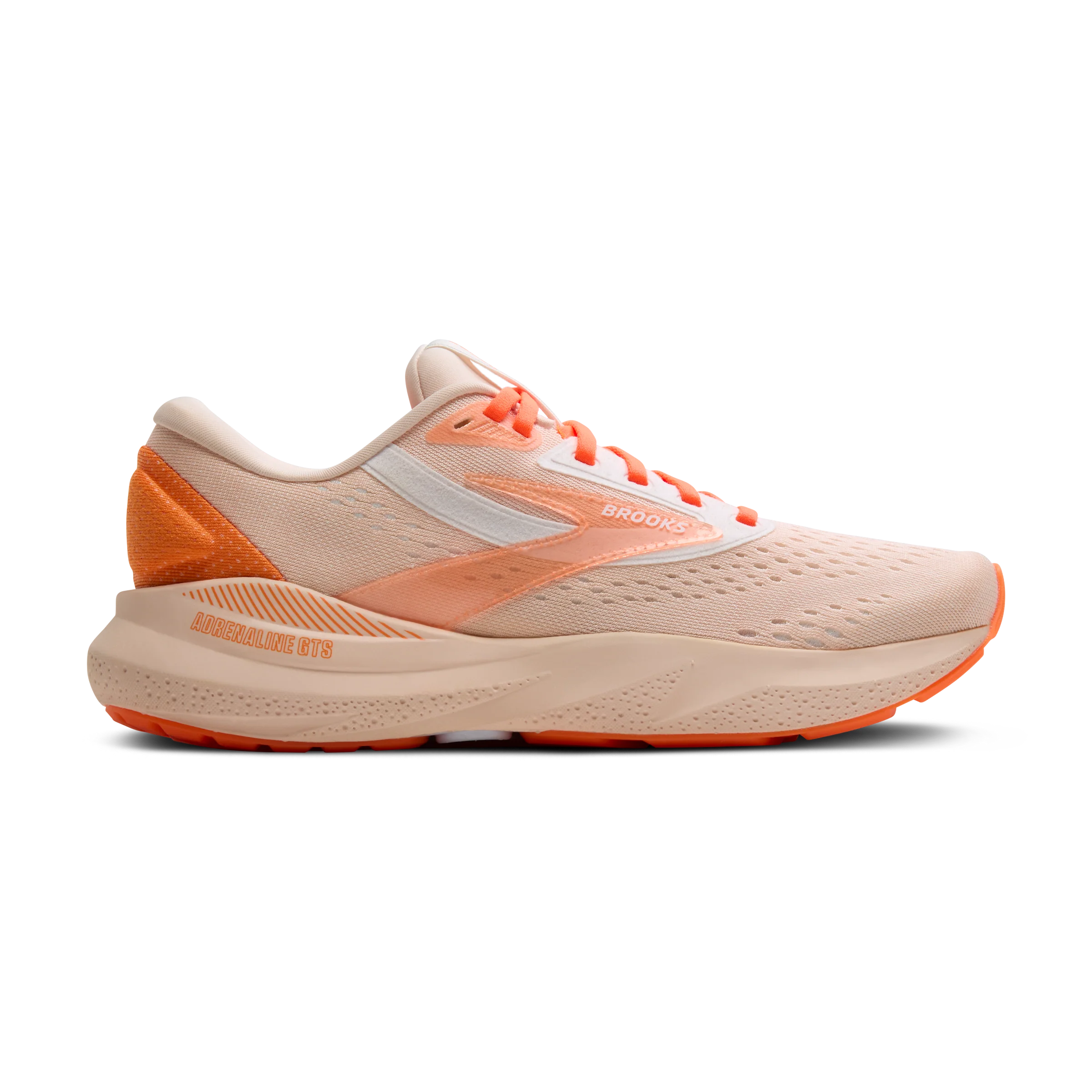 Women's Brooks Adrenaline GTS 24, Pink/Nectarine/Orange, 11 B Medium