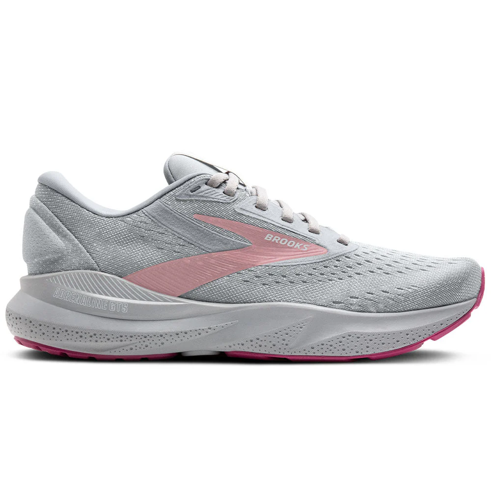 Women's Brooks Adrenaline GTS 24, Alloy/White/Zephyr, 6.5 D Wide