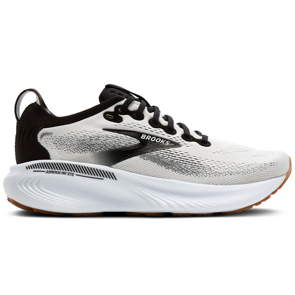 Women's Brooks Adrenaline GTS 25, White/Black/White, 10 B Medium