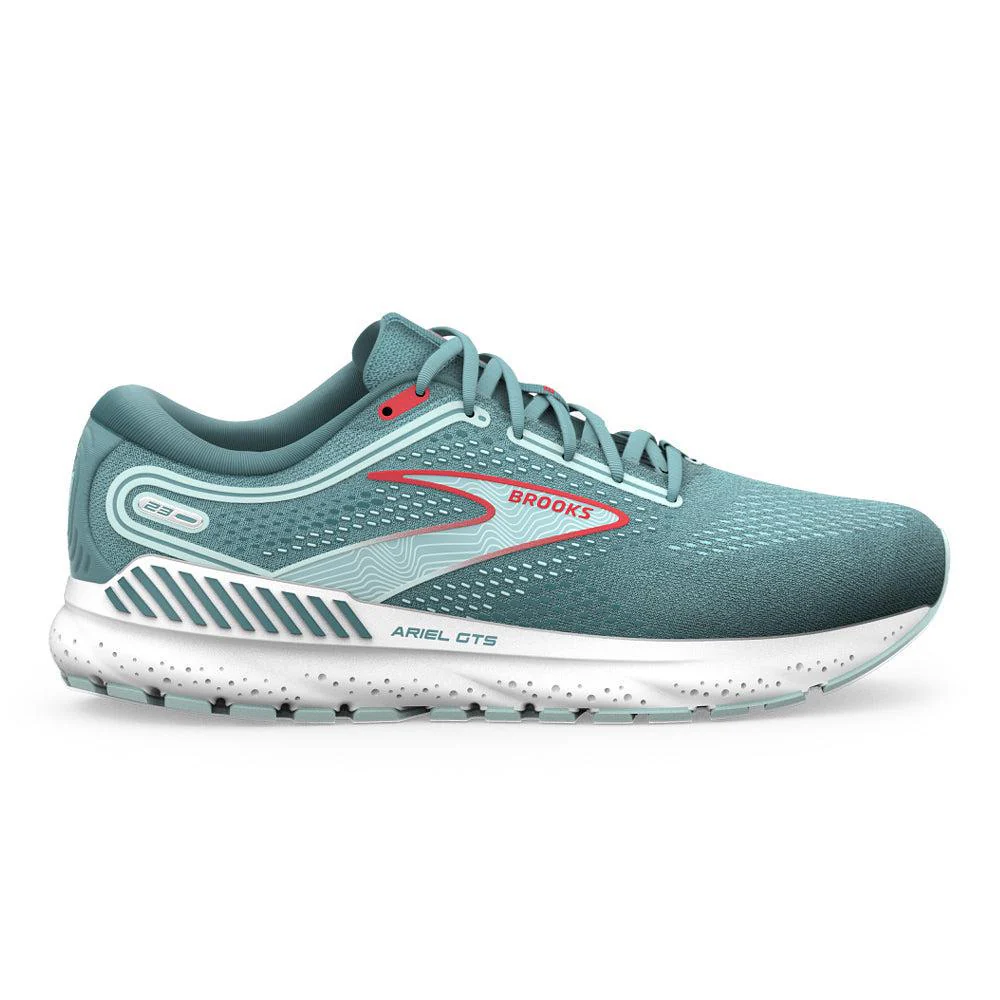 Women's Brooks Ariel GTS 23, Nile Blue/Blue/Bittersweet, 10.5 B Medium