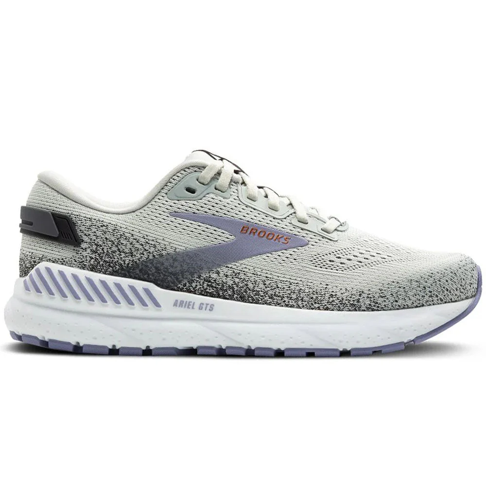 Women's Brooks Ariel GTS 24, Mercury/Ebony/Sweet Lavender, 12 D Wide