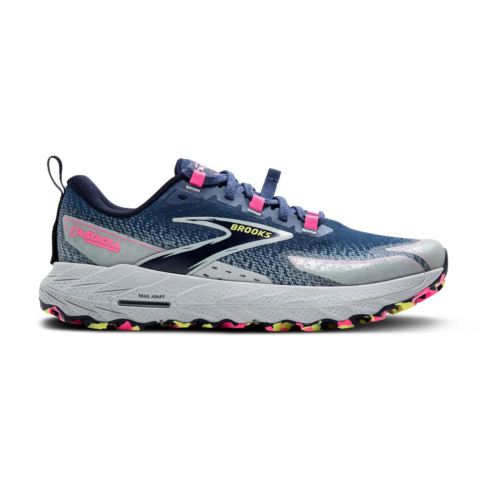 Women's Brooks Cascadia 18, Oceana/Pearl Blue/Pink, 6 B Medium