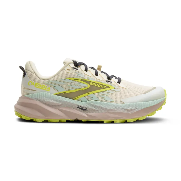 Women's Brooks Cascadia 19, Coconut/Misty Blue/Ebony, 6.5 B Medium
