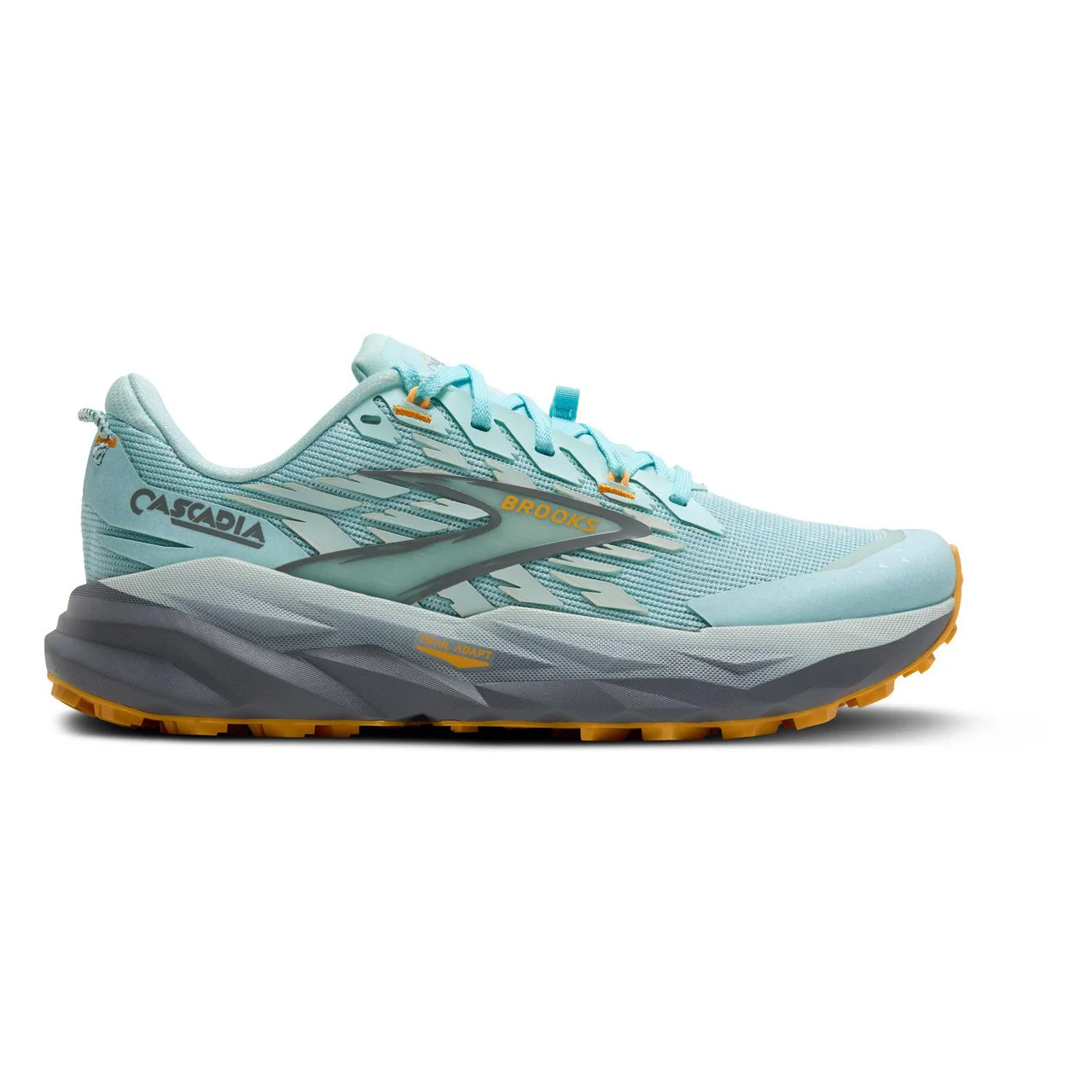 Women's Brooks Cascadia 19, Clearwater/Primer Grey/Apricot, 8 B Medium