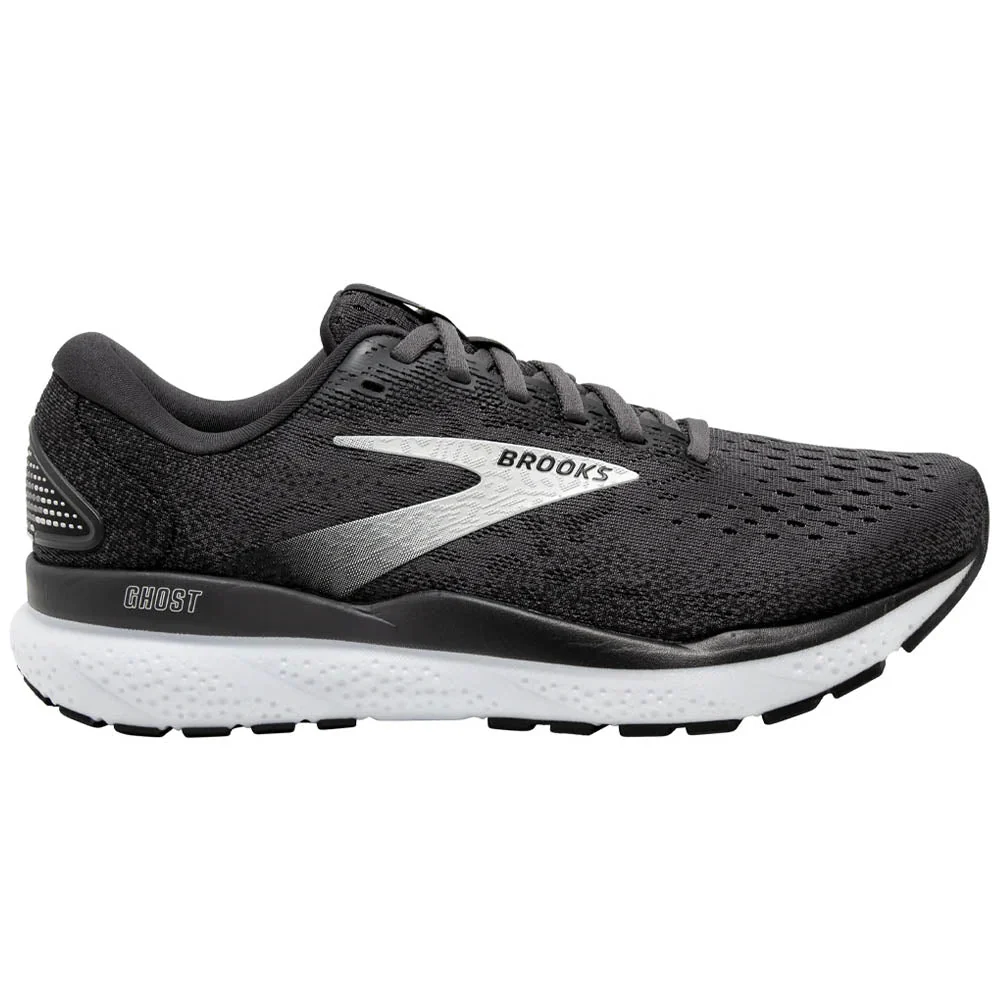 Women's Brooks Ghost 16, Black/Grey/White, 11.5 D Wide