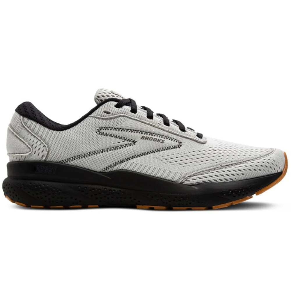 Women's Brooks Ghost 16, Oyster/Black/Alloy, 7 B Medium