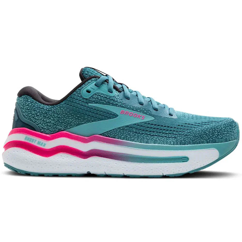 Women's Brooks Ghost Max 2, Storm Blue/Knockout Pink/Aqua, 5.5 B Medium