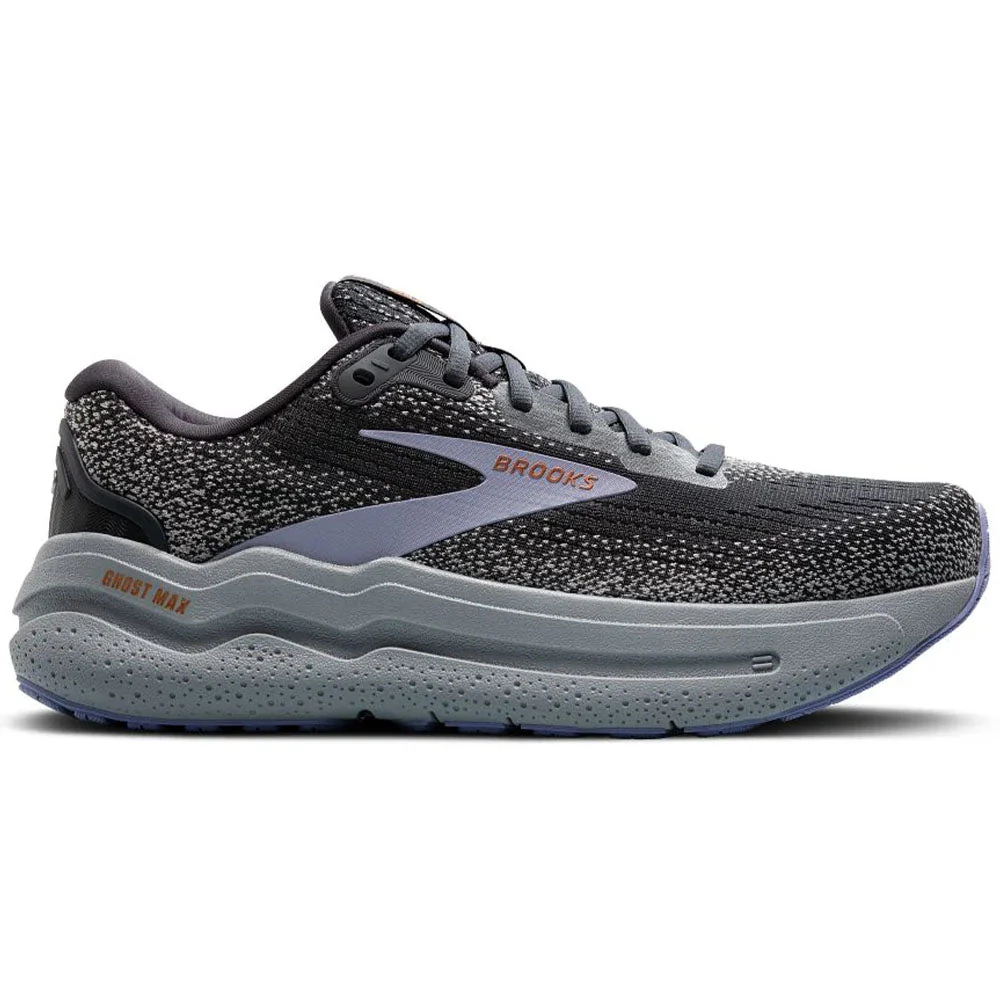 Women's Brooks Ghost Max 2, Ebony/Sweet Lavender/Alloy, 12 B Medium