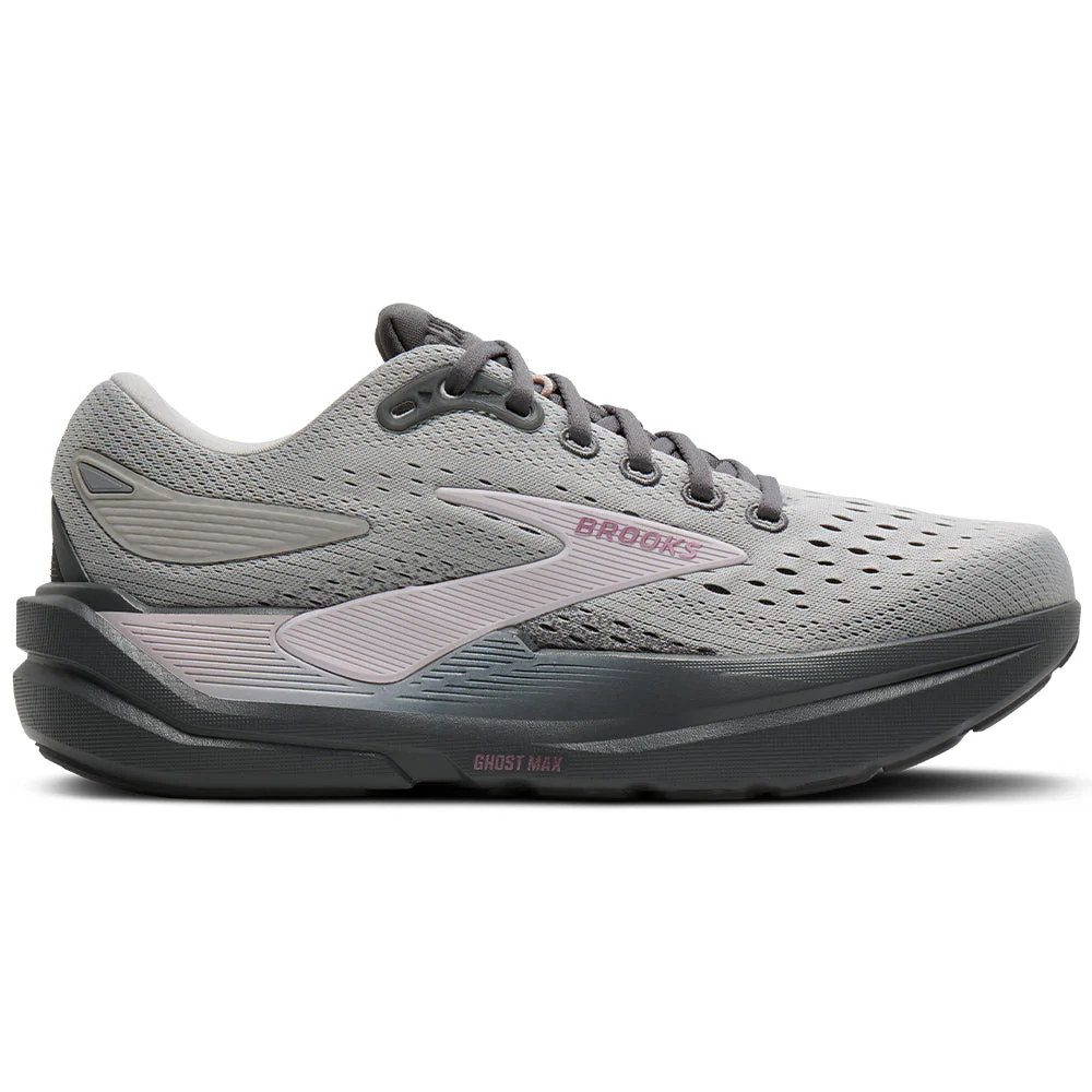 Women's Brooks Ghost Max 3, Harbor Mist/Poppy Seed/Pink, 9.5 B Medium