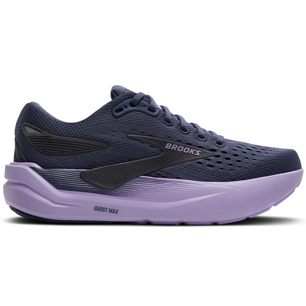 Women's Brooks Ghost Max 3, Nighshadow/Ebony/Purple, 8.5 B Medium