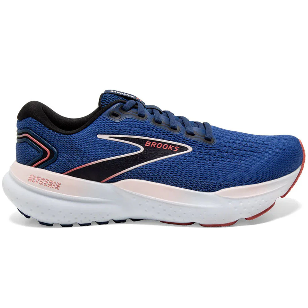 Women's Brooks Glycerin 21, Blue/Icy Pink/Rose, 6 D Wide