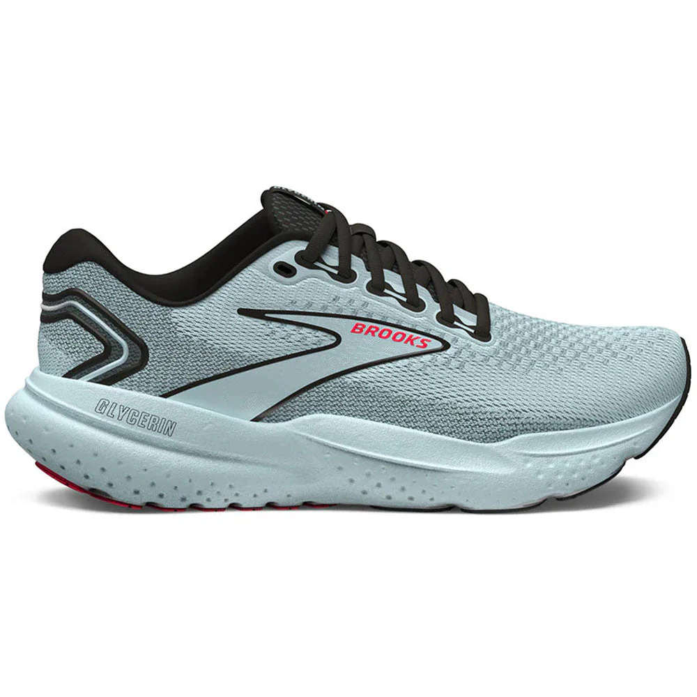 Women's Brooks Glycerin 21, Cloud/Black/Pink, 6 B Medium