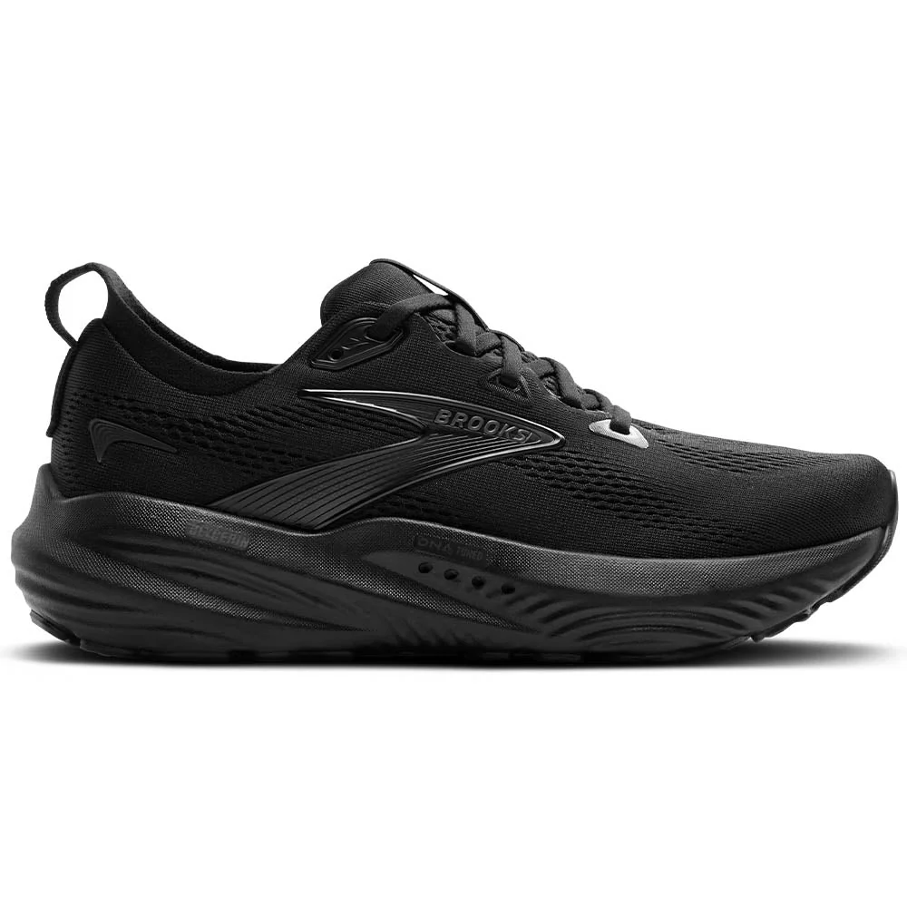 Women's Brooks Glycerin 22, Black/Black/Ebony, 10 D Wide