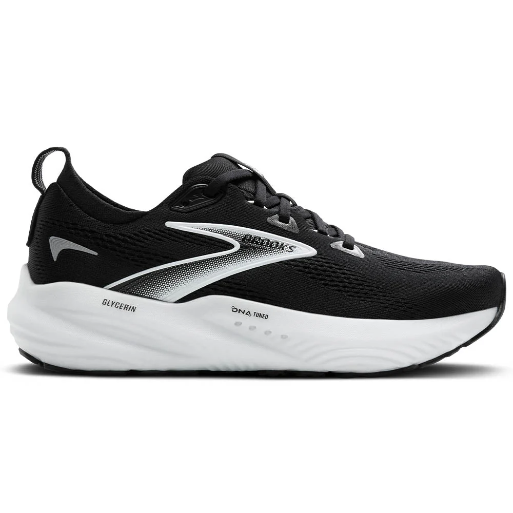 Women's Brooks Glycerin 22, Black/Grey/White, 8.5 D Wide