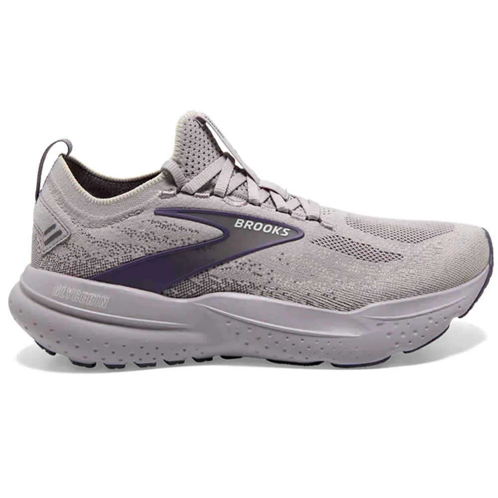 Women's Brooks Glycerin StealthFit 21, Raindrops/Purple Sage, 11 B Medium