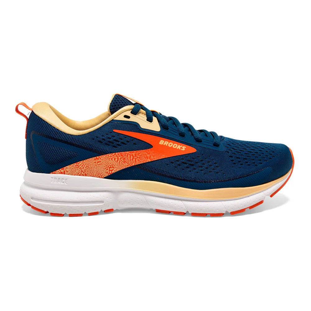Women's Brooks Trace 3, Blue/Nasturtium/Sunburst, 12 B Medium