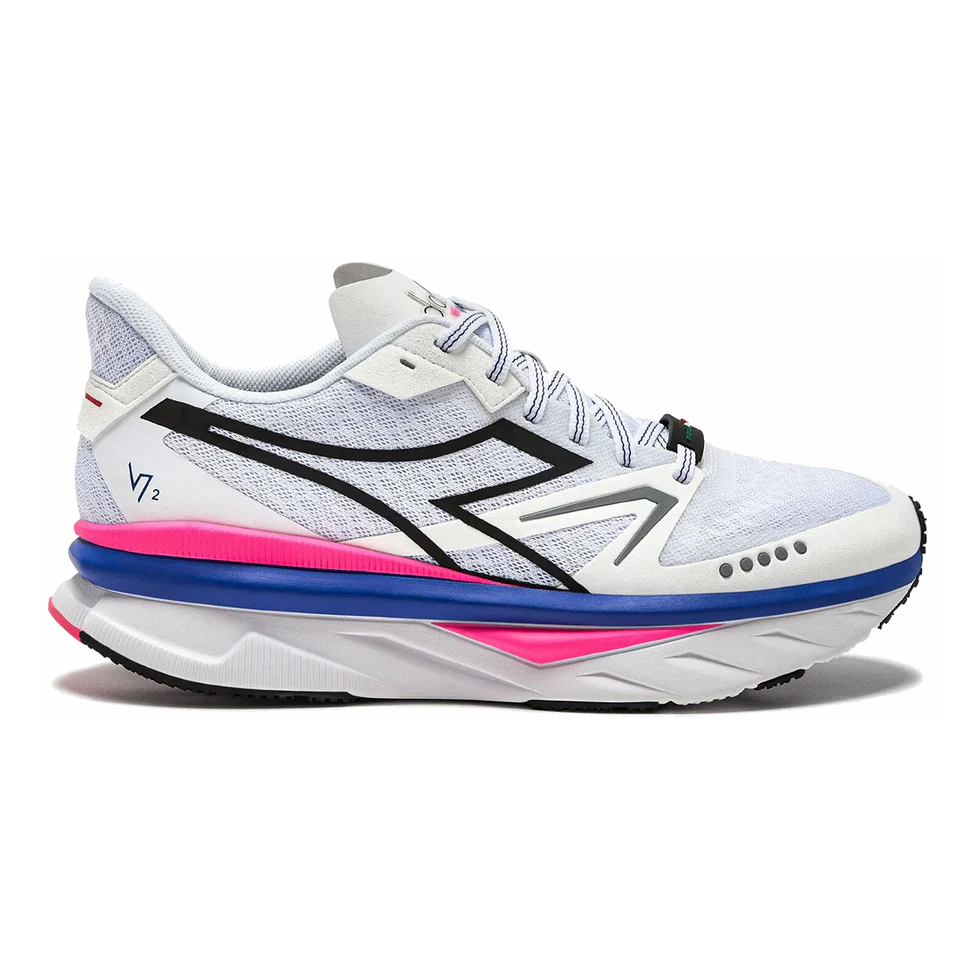 Women's Diadora Atomo V7000-2, White/Surf The Web/Pink Fluo