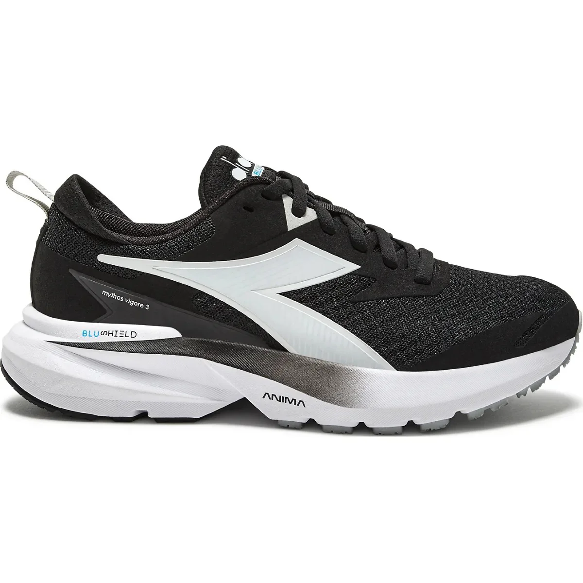 Women's Diadora Mythos Blushield Vigore 3, Black/White, 9.5 D Wide