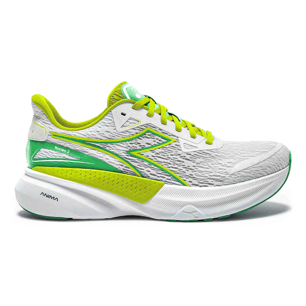 Women's Diadora Nucleo 2, White/Lime