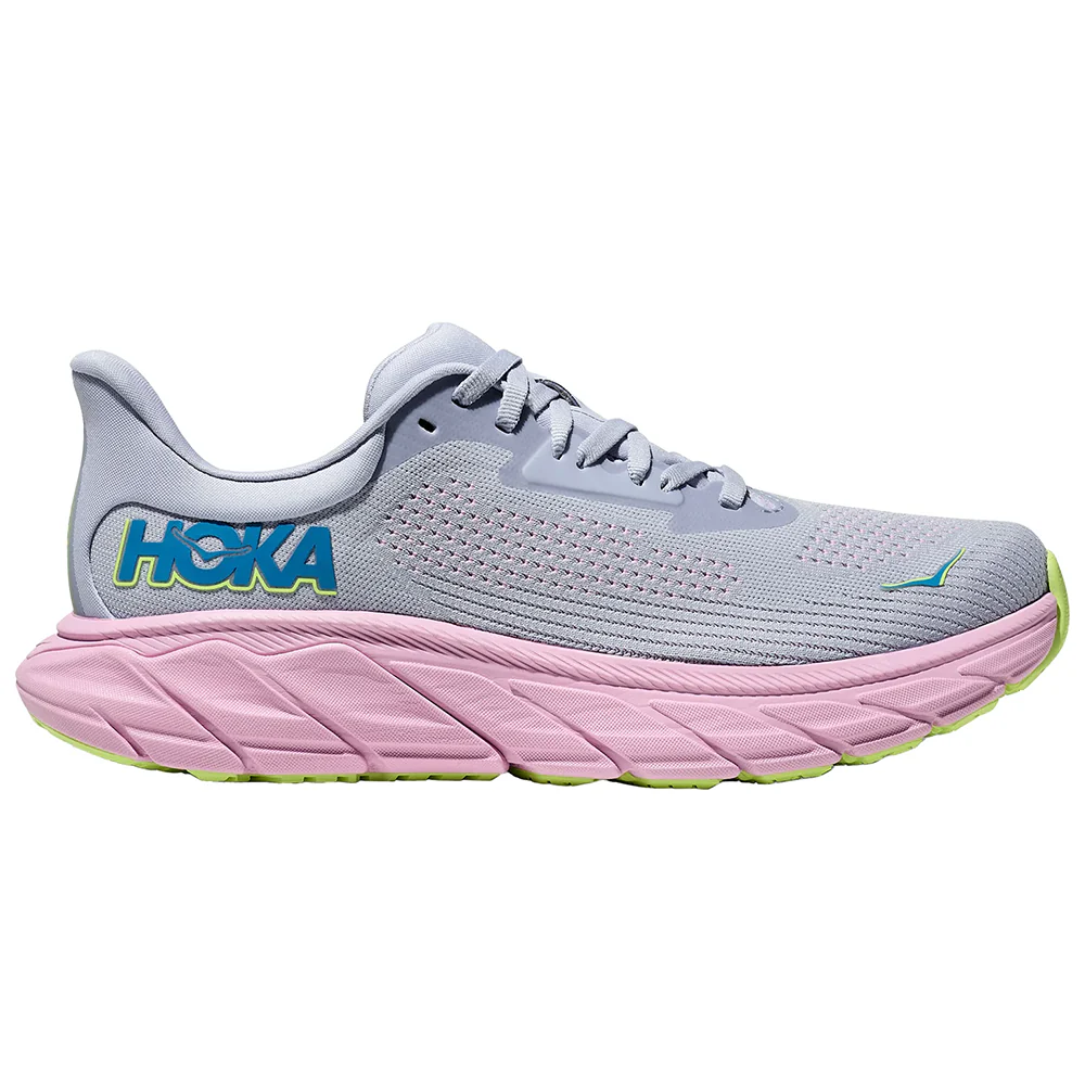 Women's Hoka Arahi 7, Gull/Pink Twilight, 8.5 D Wide
