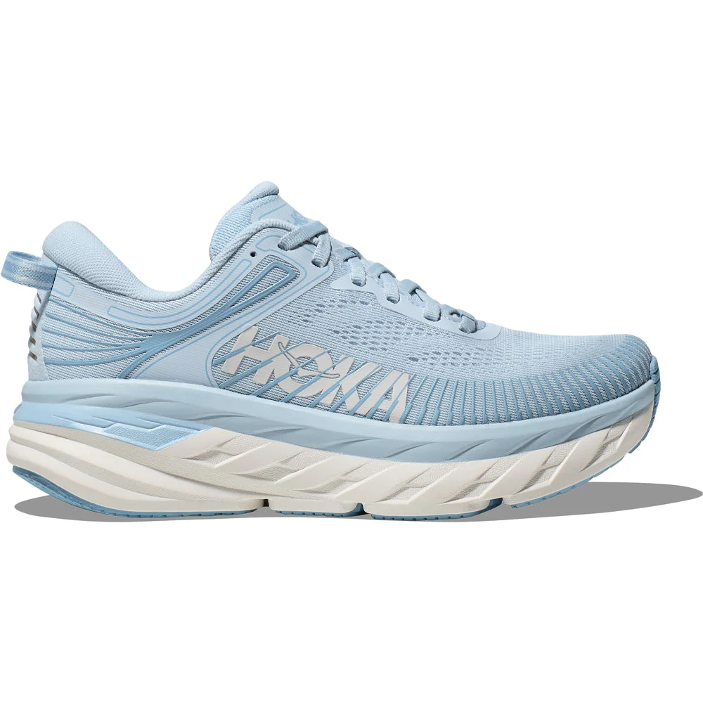 Women's Hoka Bondi 7, Ice Water/White, 10.5 B Medium