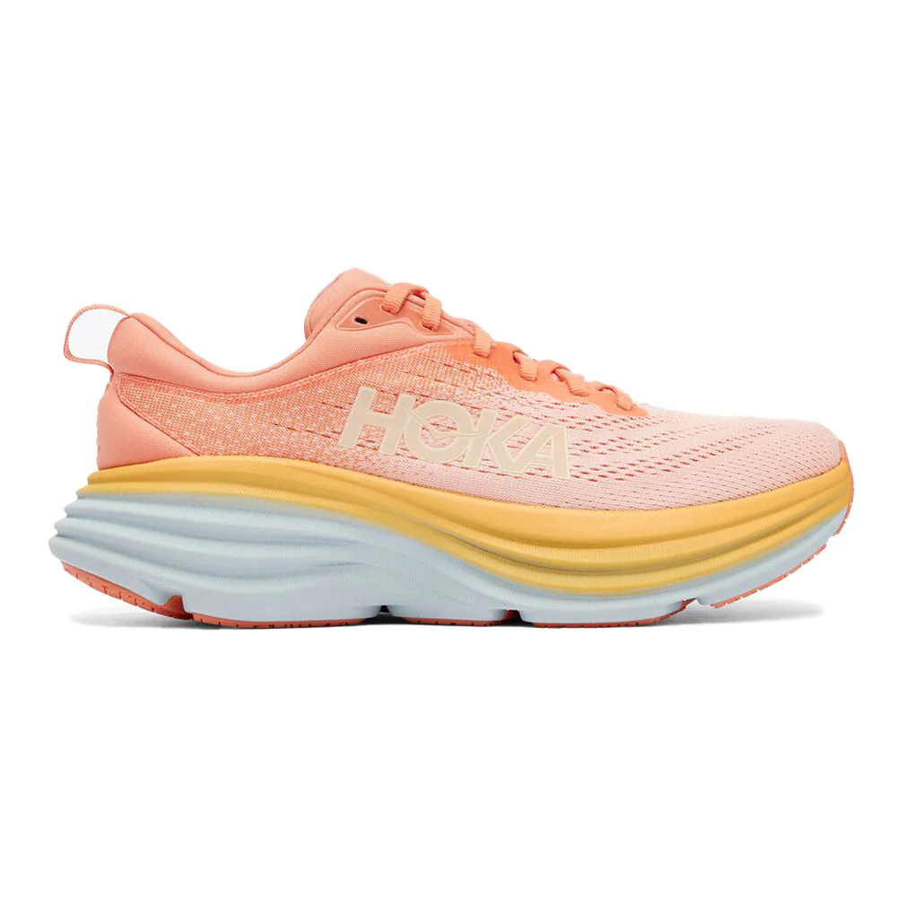 Women's Hoka Bondi 8, Shell Coral/Peach Parfait, 10.5 B Medium