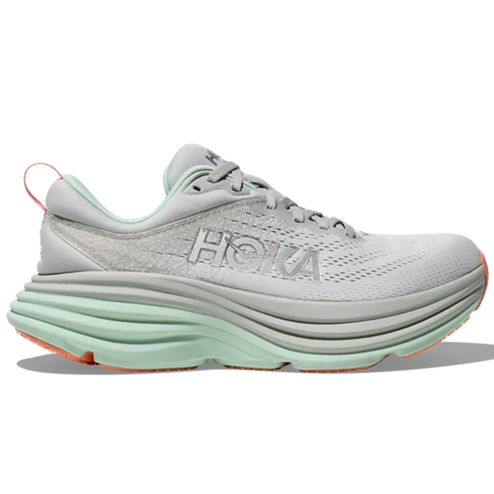 Women's Hoka Bondi 8, Stardust/Aqua Breeze, 10.5 B Medium