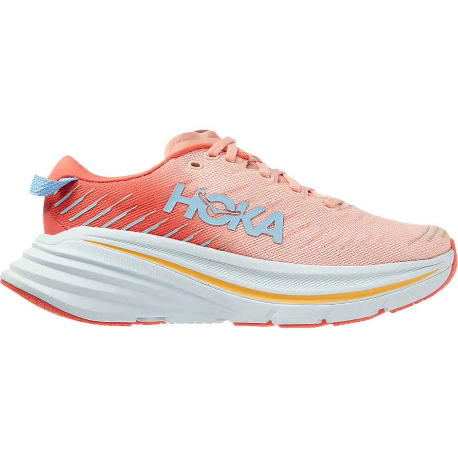 Women's Hoka Bondi X, Camellia/Peach Parfait, 6 B Medium