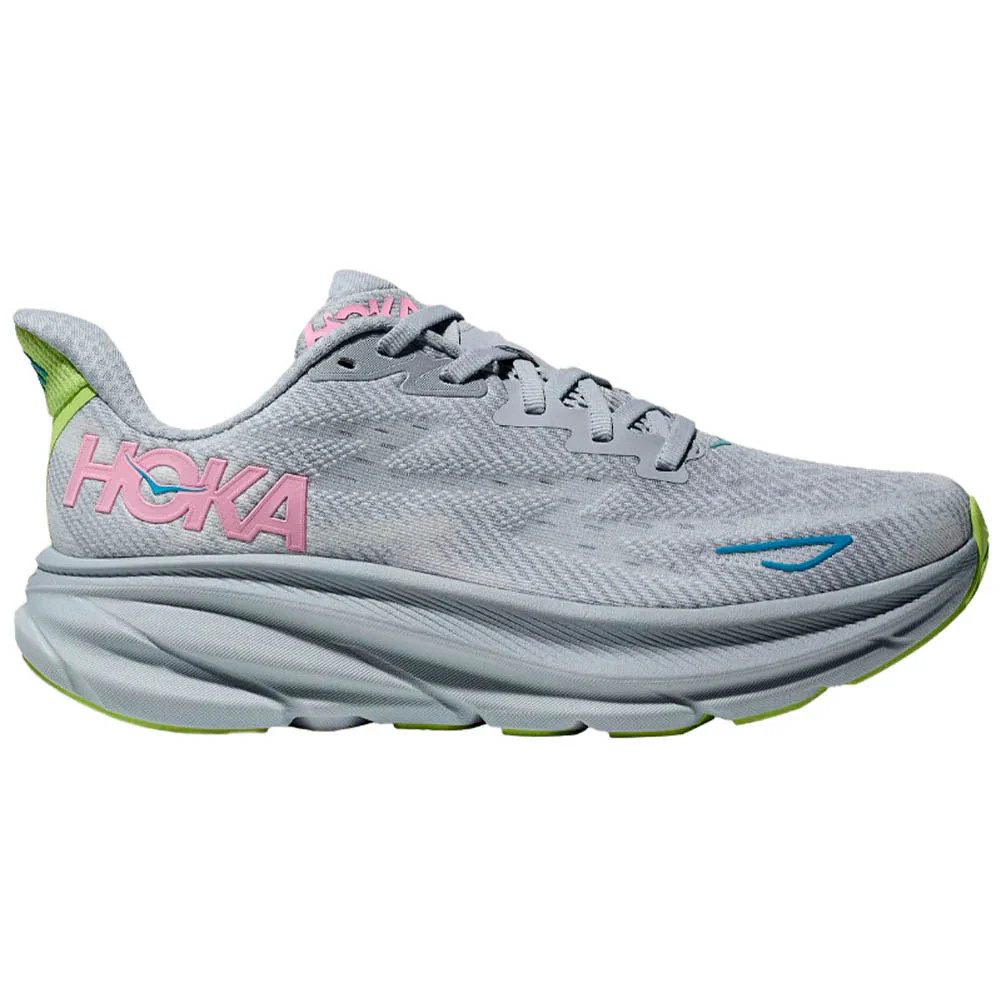 Women's Hoka Clifton 9, Gull/Sea Ice, 12 D Wide
