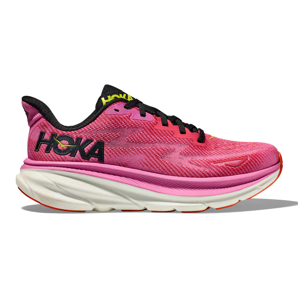 Women's Hoka Clifton 9, Raspberry/Strawberry, 5.5 B Medium
