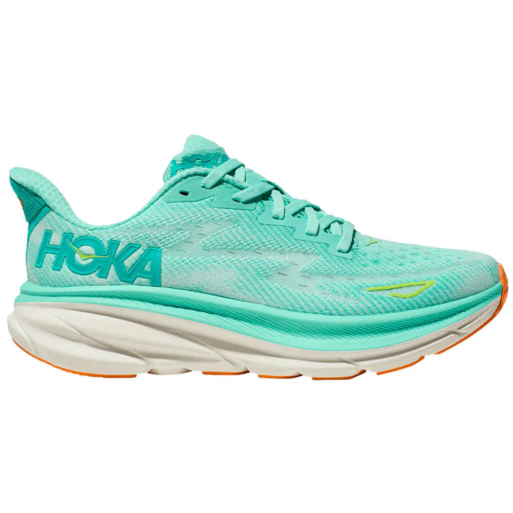 Women's Hoka Clifton 9, Seafoam/Aqua Breeze, 8.5 B Medium