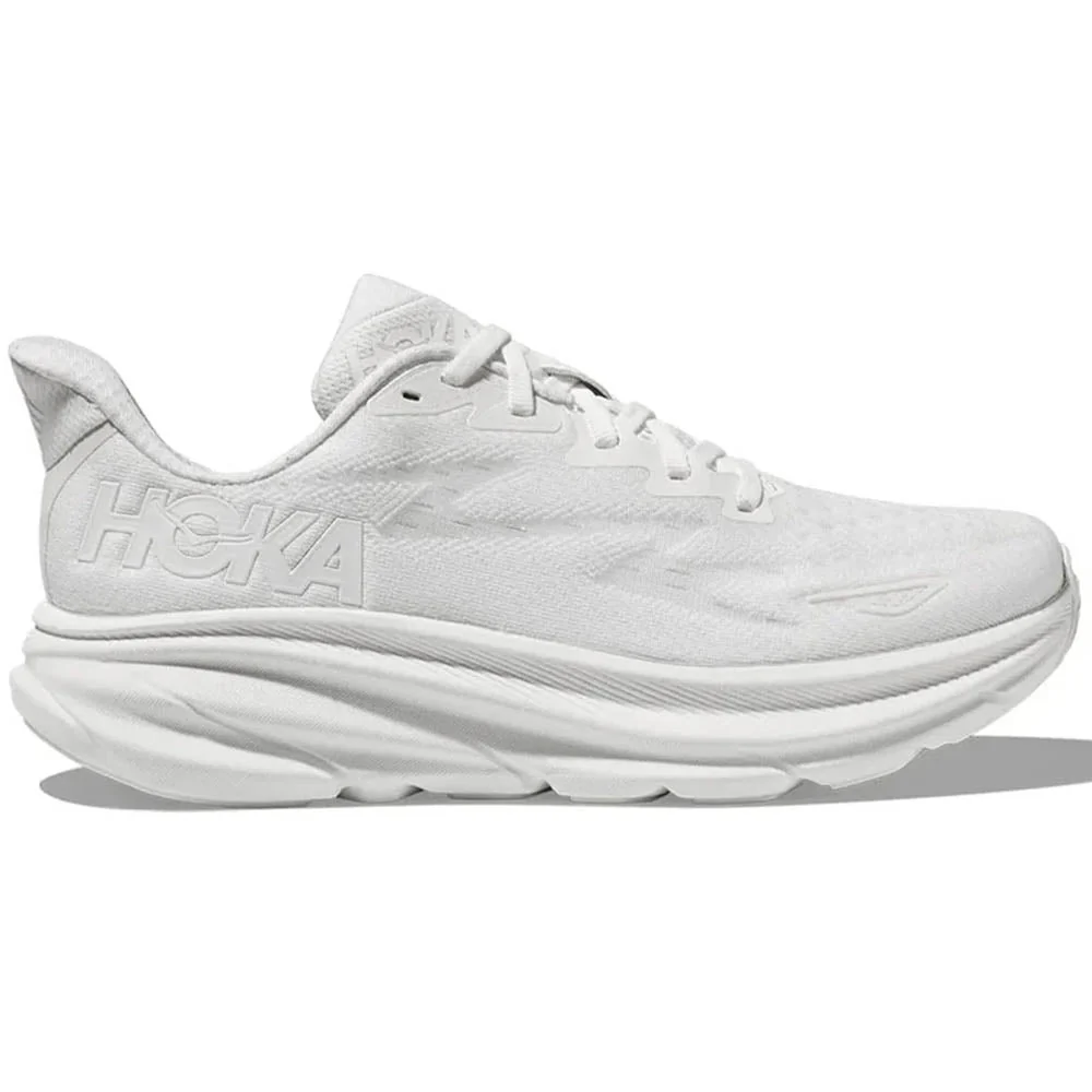 Women's Hoka Clifton 9, White/White, 10.5 B Medium