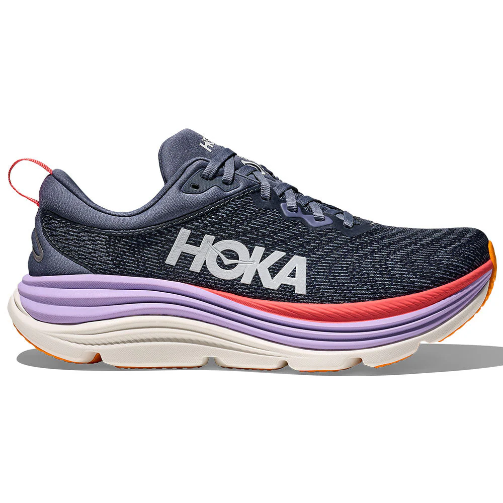 Women's Hoka Gaviota 5, Anchor/Grapefruit, 9 B Medium