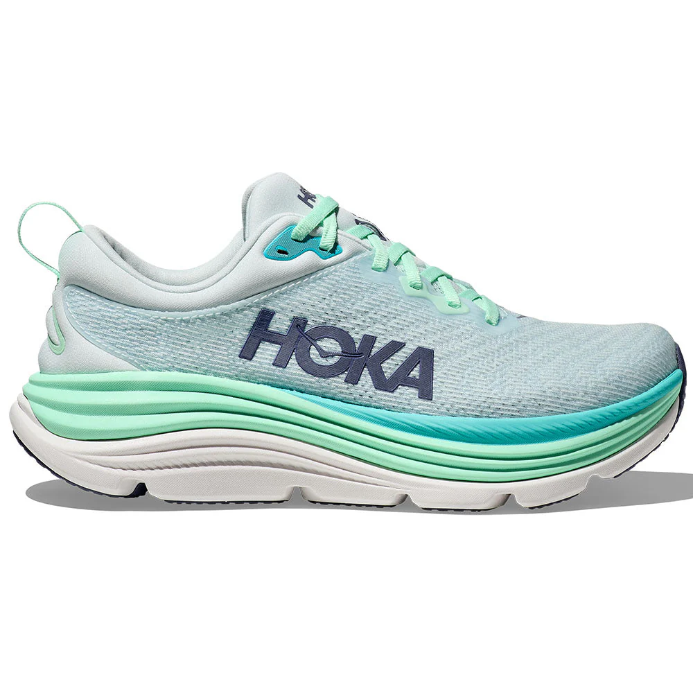 Women's Hoka Gaviota 5, Snow Melt/Cielo Blue, 8 B Medium