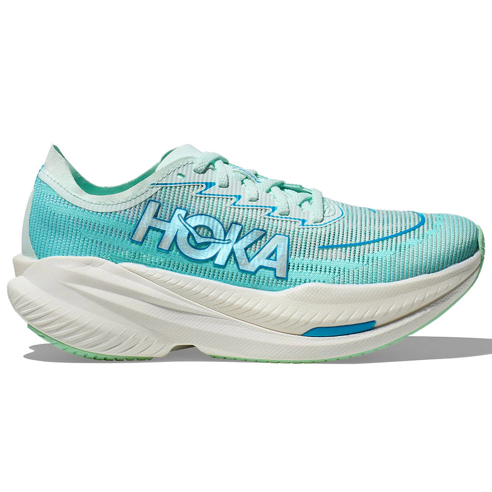 Women's Hoka Mach X 2, Snow Melt/Blue Spark, 7 B Medium