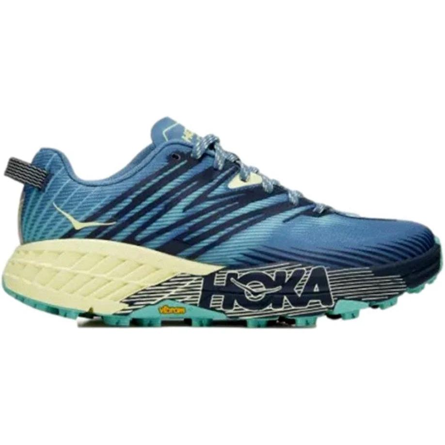 Women's Hoka Speedgoat 4, Provincial Blue/Luminary Green, 10.5 B Medium