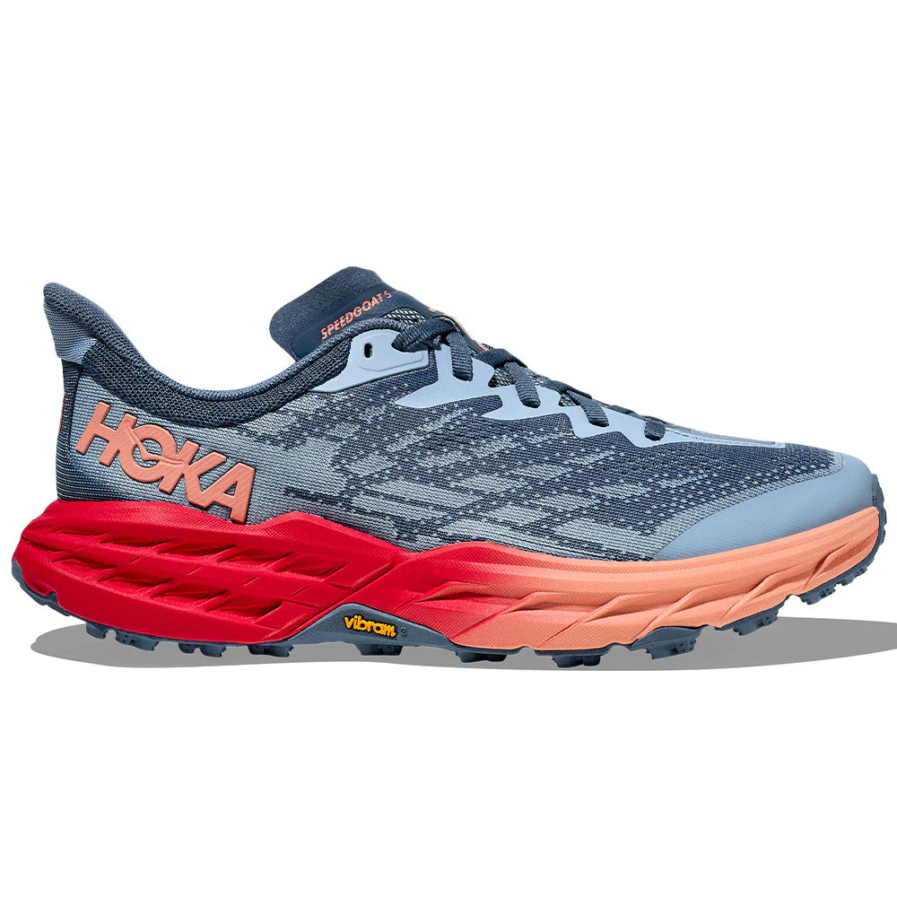 Women's Hoka Speedgoat 5, Real Teal/Papaya, 8.5 B Medium