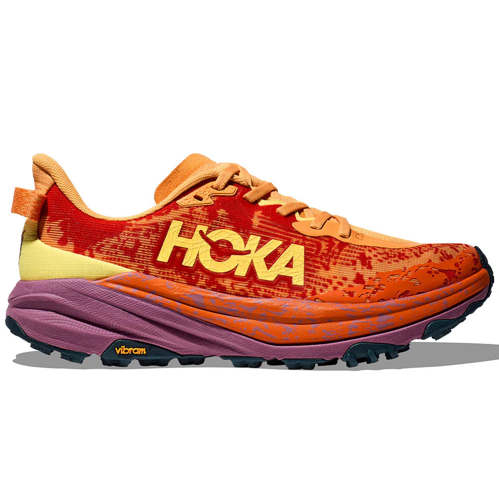 Women's Hoka Speedgoat 6, Sherbet/Beet Root, 8.5 D Wide
