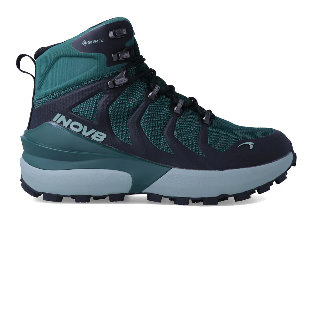 Women's Inov8 Roclite Pro Mid GTX, Dark Green/Black, 9.5 D Wide