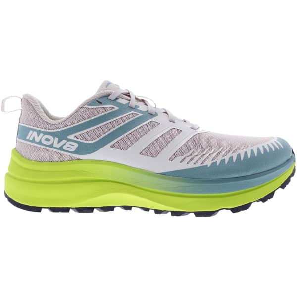 Women's Inov8 TrailFly Max, Ivory/Storm Blue/Lime, 8.5 B Medium