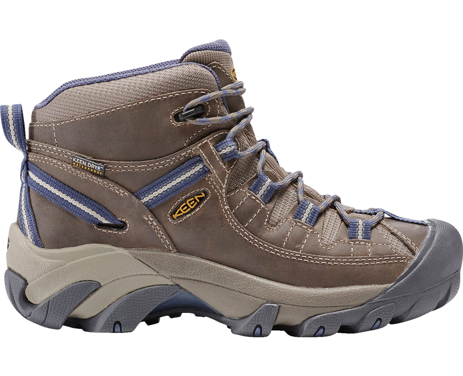 Women's Keen Targhee III Mid Waterproof, Goat/Crown Blue, 10.5 B Medium