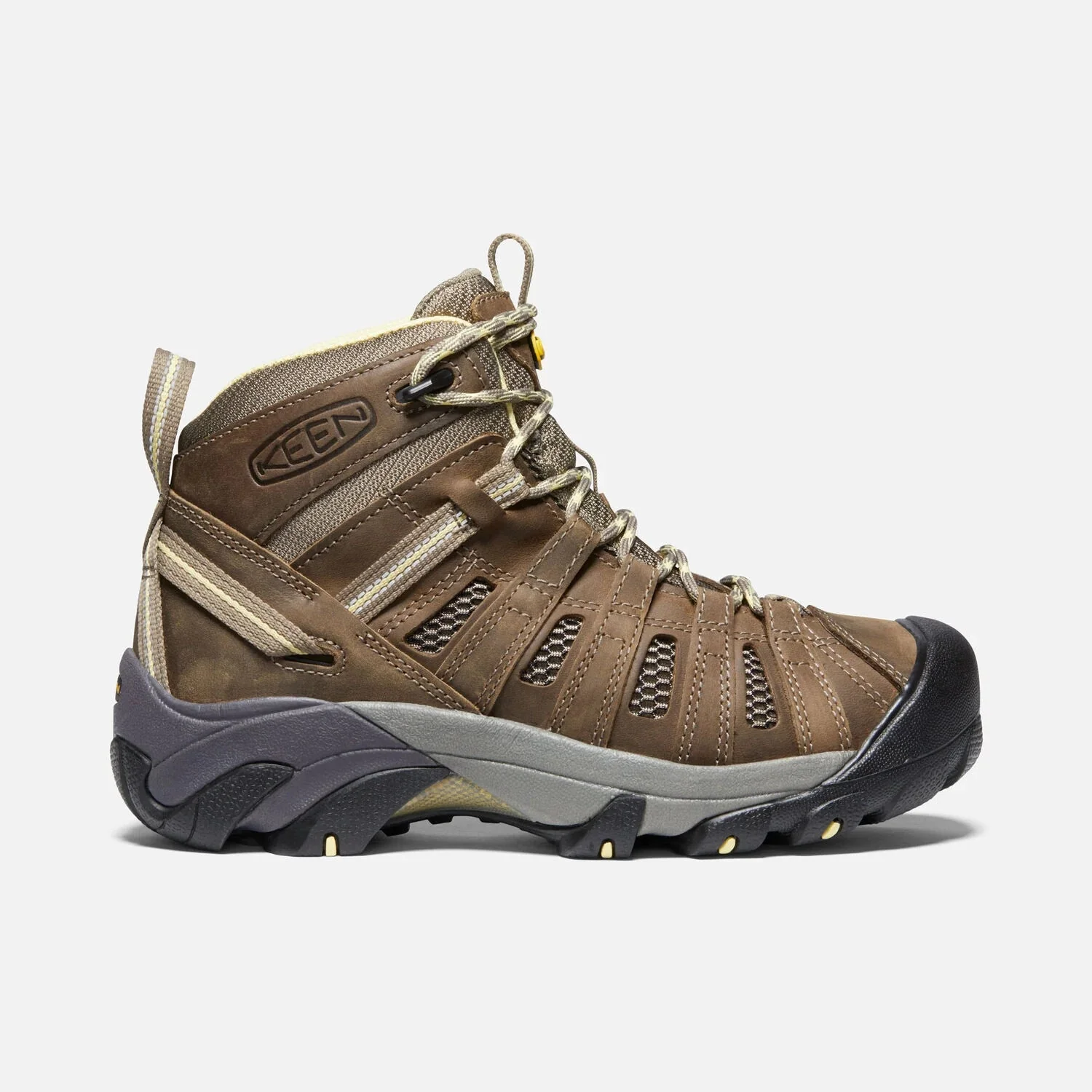 Women's Keen Voyageur Mid, Brindle/Custard, 9 B Medium