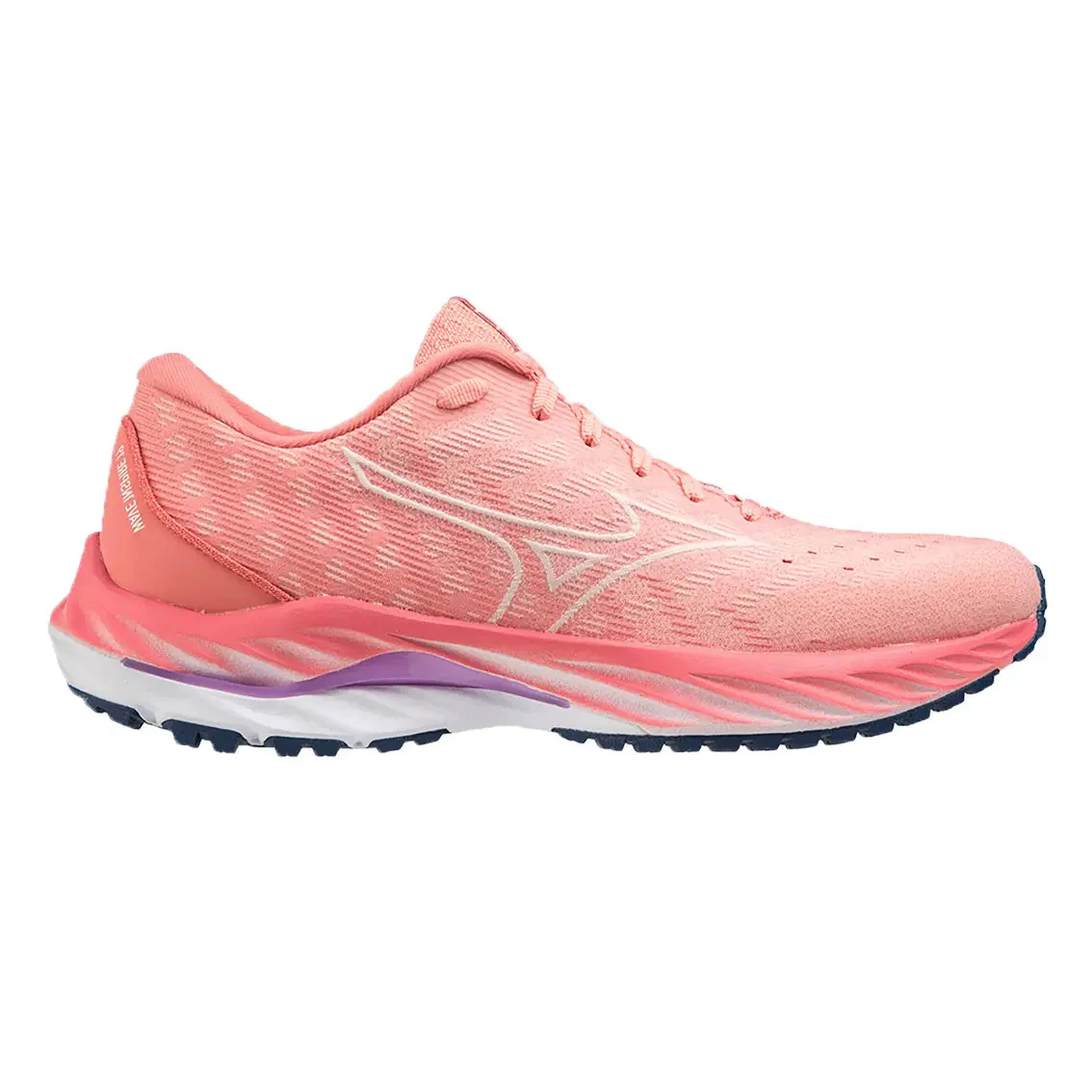 Women's Mizuno Wave Inspire 19, Peach Bud/Vaporous Grey, 7.5 B Medium