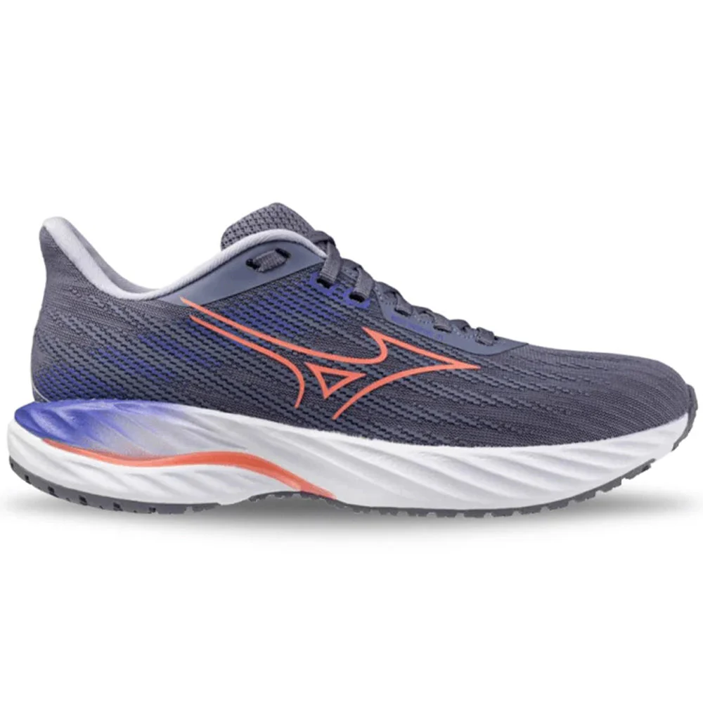 Women's Mizuno Wave Inspire 21, Blue Granite/Striking Coral, 9.5 B Medium