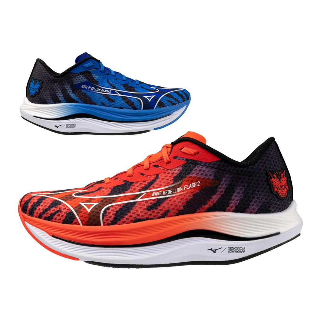 Women's Mizuno Wave Rebellion Flash 2, Ignition Red/White, 9 B Medium