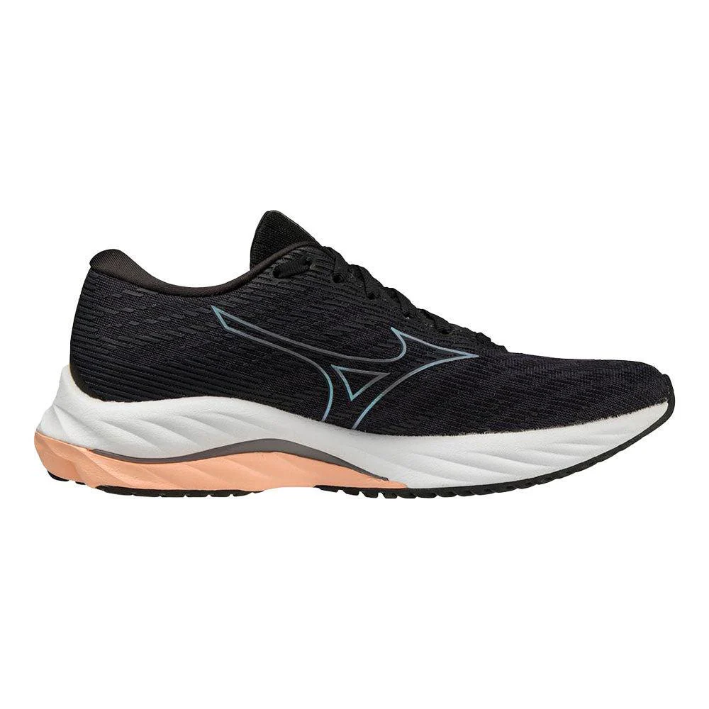 Women's Mizuno Wave Rider 26, Odyssey Grey-Quicksilver, 9.5 D Wide