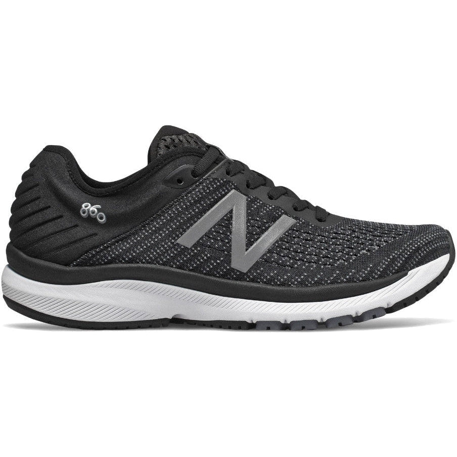 Women's New Balance 860 v10, Black/Gunmetal/Lead, 12 D Wide