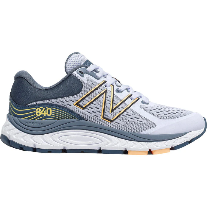 Women's New Balance Fresh Foam 840v5, Silent Grey/Light Mango, 9.5 D Wide