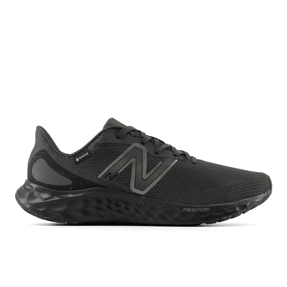 Women's New Balance Fresh Foam Arishi V4 GTX, Black/Black, 9.5 D Wide